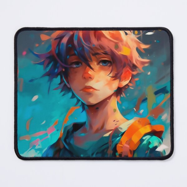 Item preview, Aesthetic Boy with Brown Short Hair | Anime Boy designed and sold by ExtrovArt.