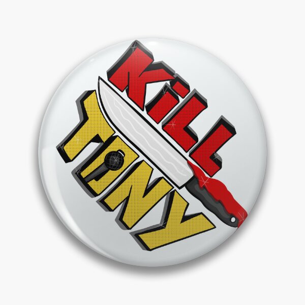 Item preview, Kill Tony Podcast Fun Fan Logo WIth Microphone and a Knife (White) designed and sold by Kill Tony Fan Designs.