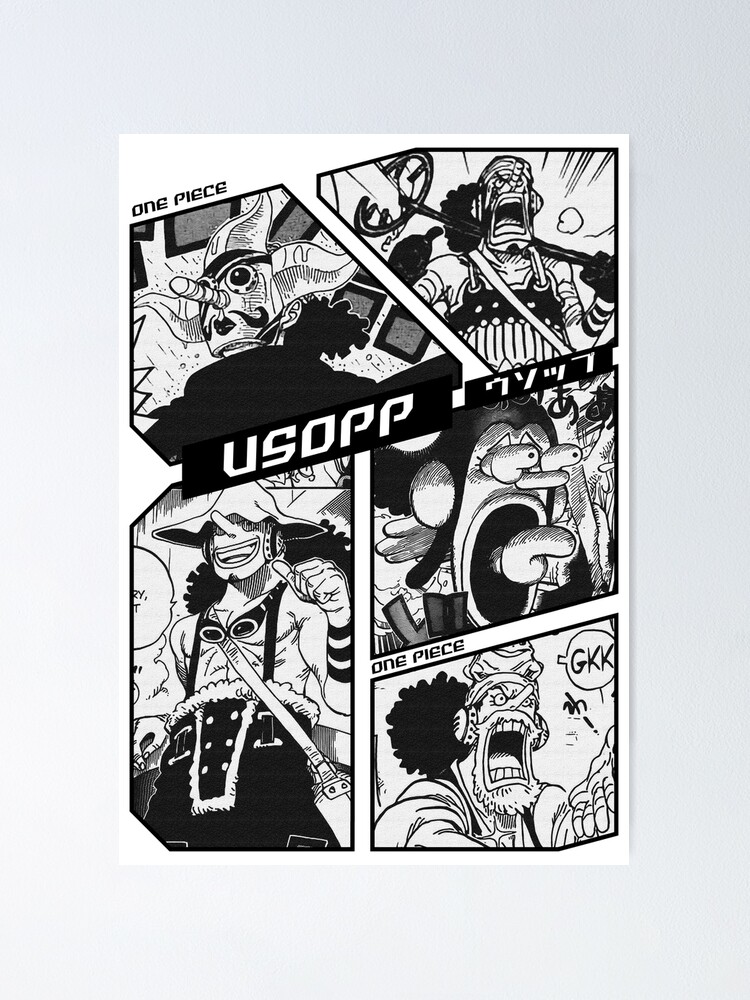 ANIME POSTER FRAME (ONE PIECE) - Black/White Wall Poster For Home