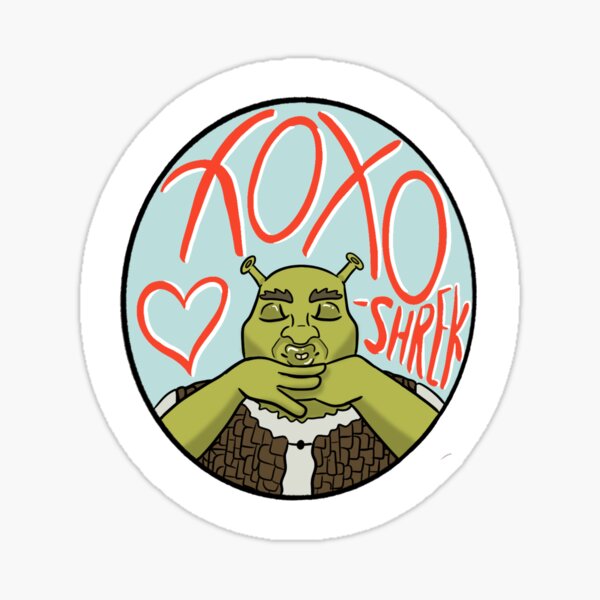 Shrek in his croc swamp Sticker for Sale by KingArt1234