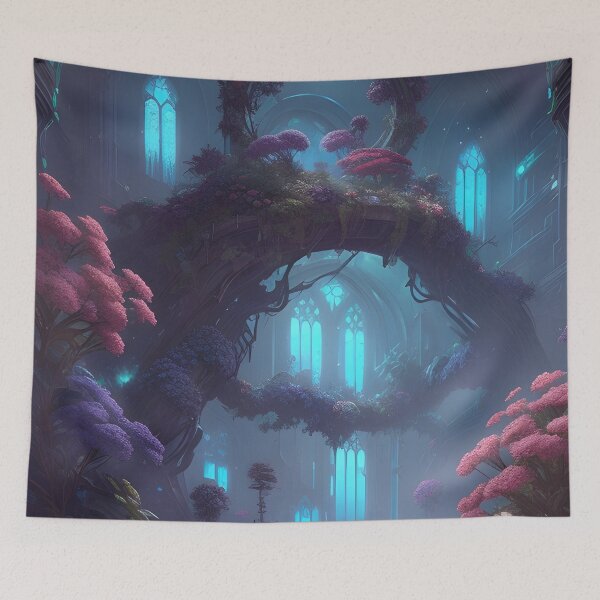 Item preview, Overgrown Nature Flower Scenery in an Abandoned Building designed and sold by Erika V..