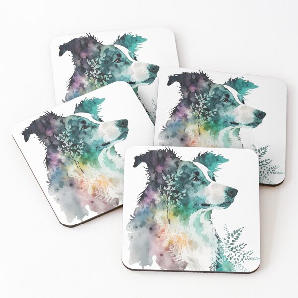 Item preview, A Watercolor of a Border Collie - Boho Animals designed and sold by GVRDesign.