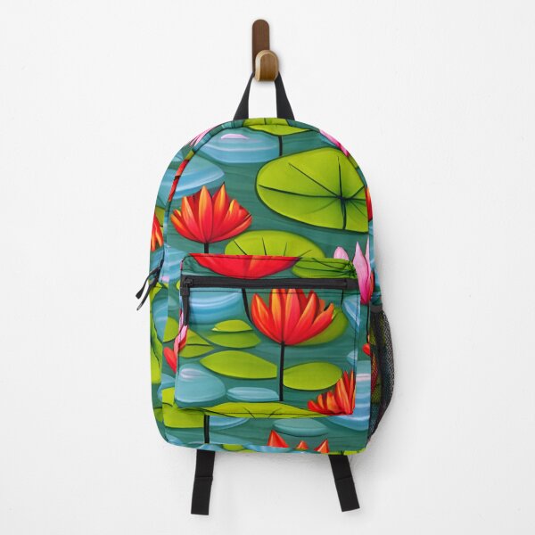 Item preview, Water Lilies Waterlily Flower Pond Pattern Painting designed and sold by druidwolfart.