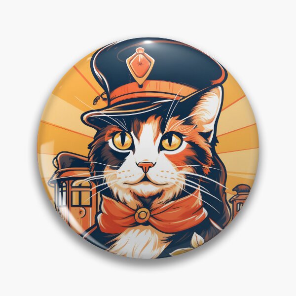 Item preview, Cat Tama The Train Cat Cartoon Vintage  designed and sold by BubbleCat1.