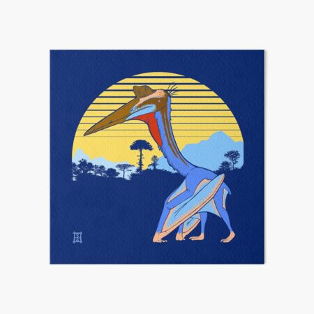Pterosaur Sunset (Dark Version) Art Board Print