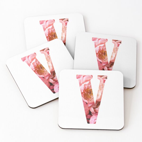 Aperçu de l'œuvre v Monogramme botanique. Dessin de fleurs détaillé PEONY CORAL CHARM Sticker créée et vendue par Cici-Chan.
