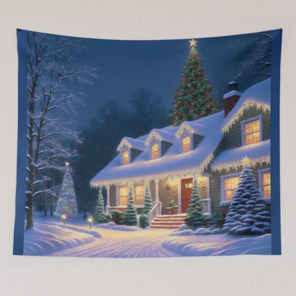 Item preview, Winter Glow: Nostalgic Christmas Eve Snowy Wonderland designed and sold by Zeph1.