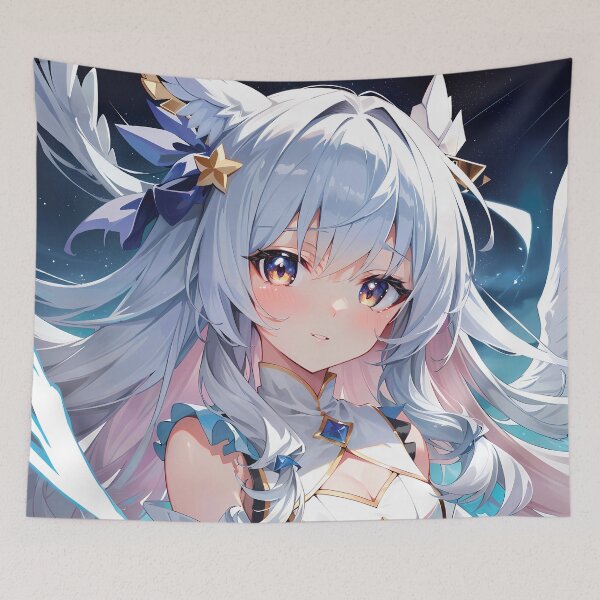 Artikelvorschau, Süßes Catgirl mit silbernen Haaren entworfen und verkauft von ByteyCreatives.
