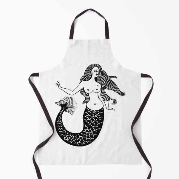 Item preview, Woodcut Mermaid  designed and sold by Texterns.