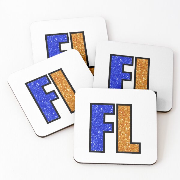 Item preview, blue and orange glitter florida FL designed and sold by mtayzart.