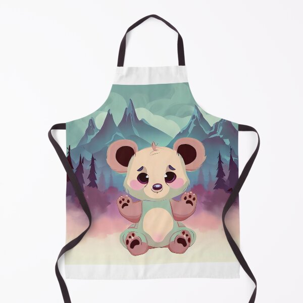 Item preview, Cute and sweet baby bear with mountain landscape designed and sold by ArtandSmile.