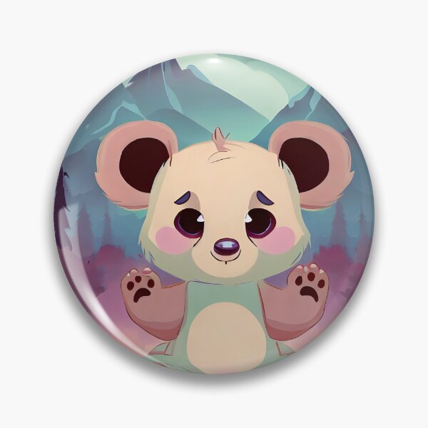 Item preview, Cute and sweet baby bear with mountain landscape designed and sold by ArtandSmile.