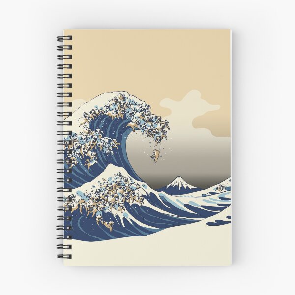 Item preview, The Great Wave of Pugs Vanilla Sky designed and sold by Huebucket.