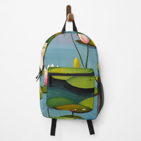 Item preview, Water Lilies Waterlily Flowers Pond Painting designed and sold by druidwolfart.