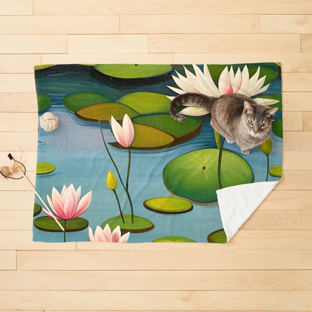 Water Lilies Waterlily Flowers Pond Painting