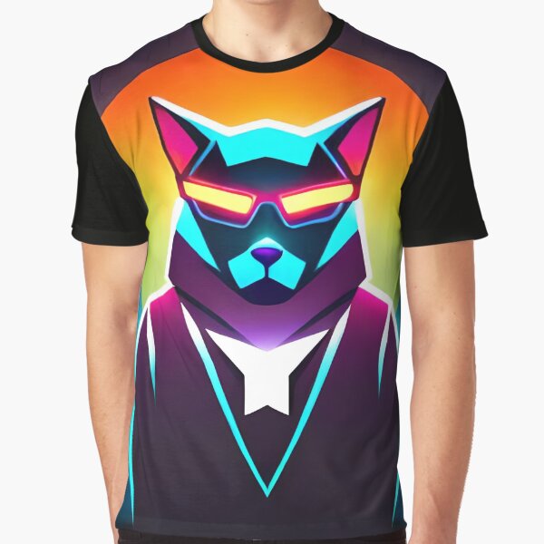 Vista previa del artículo con la obra «gato futurista moderno», diseñado y vendido por Narolysan.