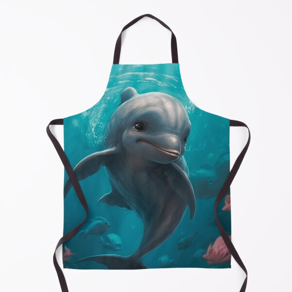 Item preview, digital animated baby dolphin in the depths of the ocean designed and sold by DigitalPixelize.