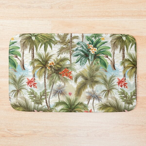 Item preview, Tropical Palm and Flower Pattern designed and sold by EverettAtlas.