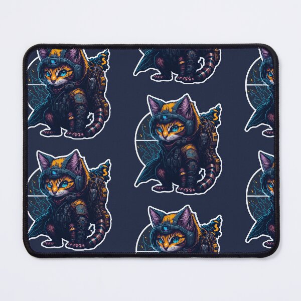 Item preview, Sci-if Cyberpunk kitten futuristic cute designed and sold by Absinthe-Minded.