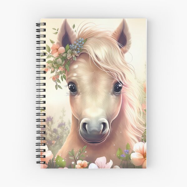 Artikelvorschau, Baby-Pferd-Pony-Bauernhof-Tier-Blumen-Kinderzimmer-Grafik entworfen und verkauft von SpookshowDesign.