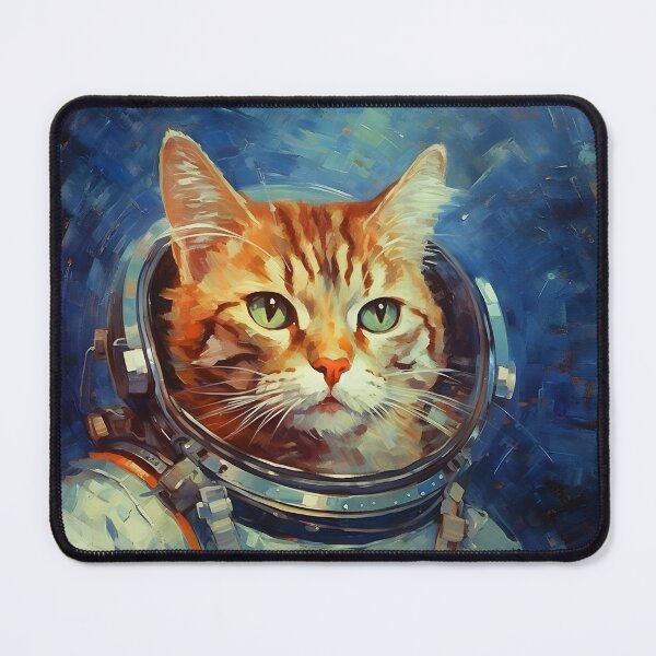 Item preview, Astronaut Cat Portrait by Van Gogh designed and sold by ApexPrintCo.