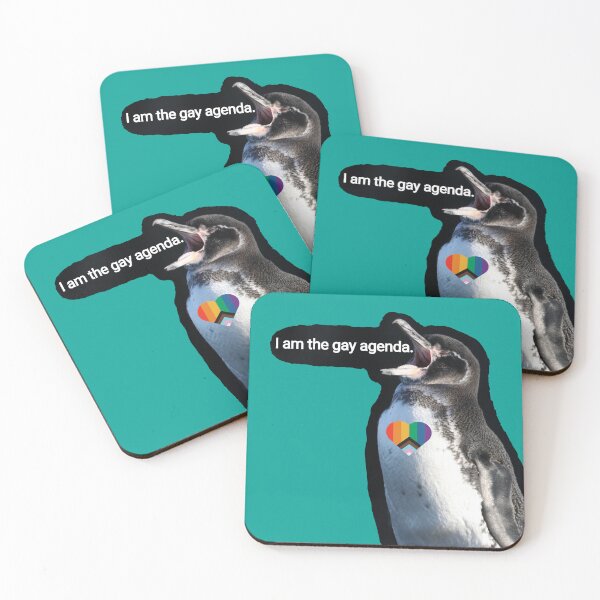 Artikelvorschau, Teal #03A096 Galapagos Penguin screams I am the gay agenda entworfen und verkauft von SBPenguins.