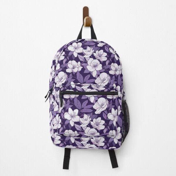 Aperçu de l'œuvre Motif floral violet et blanc créée et vendue par AETHERART.