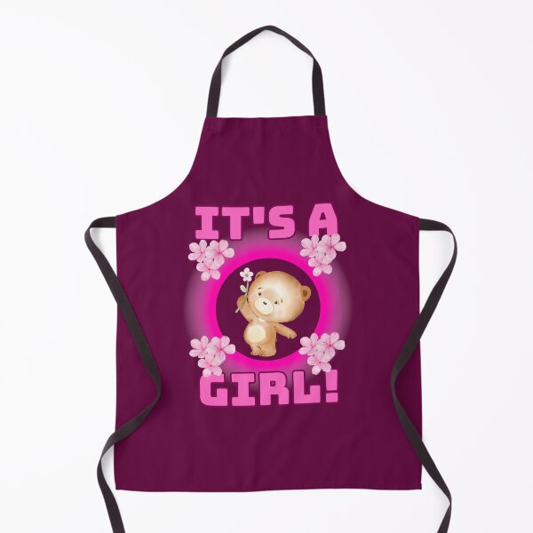 Item preview, I'ts a girl pink color flowers and a little bear Fritts Cartoons and Designs designed and sold by Shean Fritts.