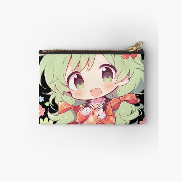 Item preview, Green Haired Anime Chibi w/ Flowers designed and sold by ScarletClover.