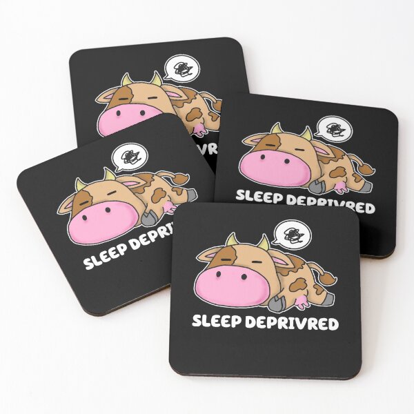 Item preview, Udderly Exhausted: Sleep-Deprived Cow Humor designed and sold by Dorky--Designs.
