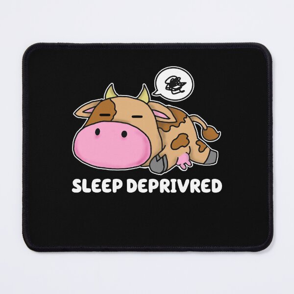 Item preview, Udderly Exhausted: Sleep-Deprived Cow Humor designed and sold by Dorky--Designs.