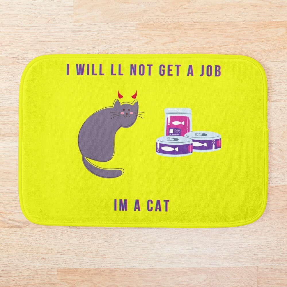 sneaky cat Bath Mat for Sale by lauragraves