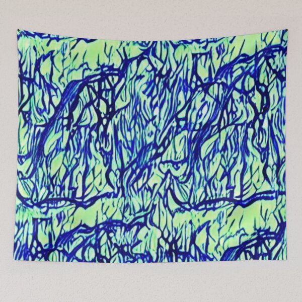 Item preview, Abstract Paint Splatter Blue and Green designed and sold by calibrit.