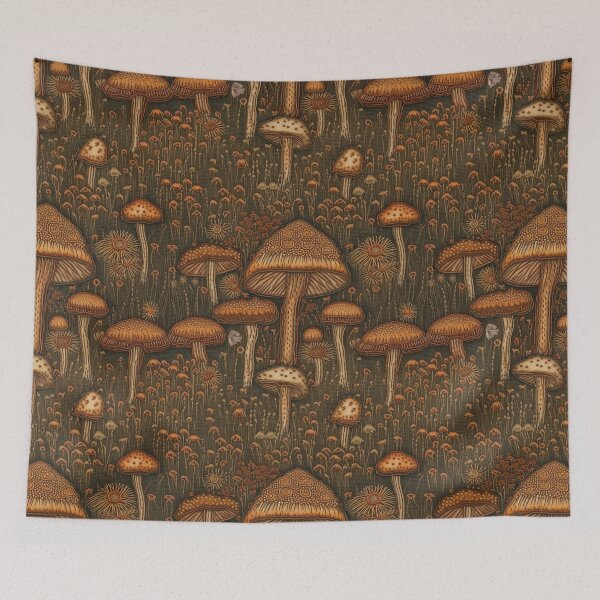 Item preview, Embroidered Mushrooms designed and sold by PietyandDesire.