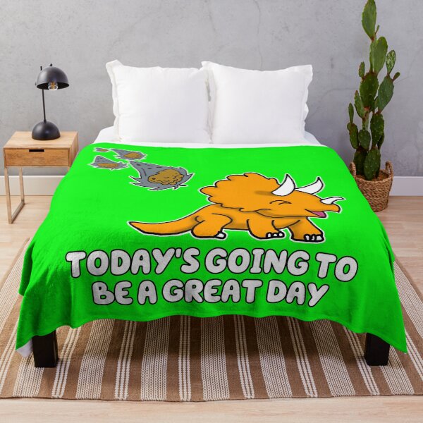 Item preview, Blissful Ignorance: The Happy Triceratops Meteor Surprise designed and sold by Dorky--Designs.