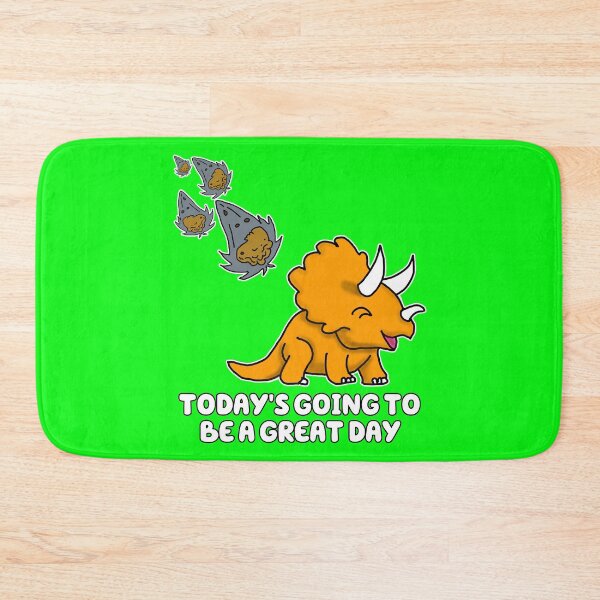 Item preview, Blissful Ignorance: The Happy Triceratops Meteor Surprise designed and sold by Dorky--Designs.