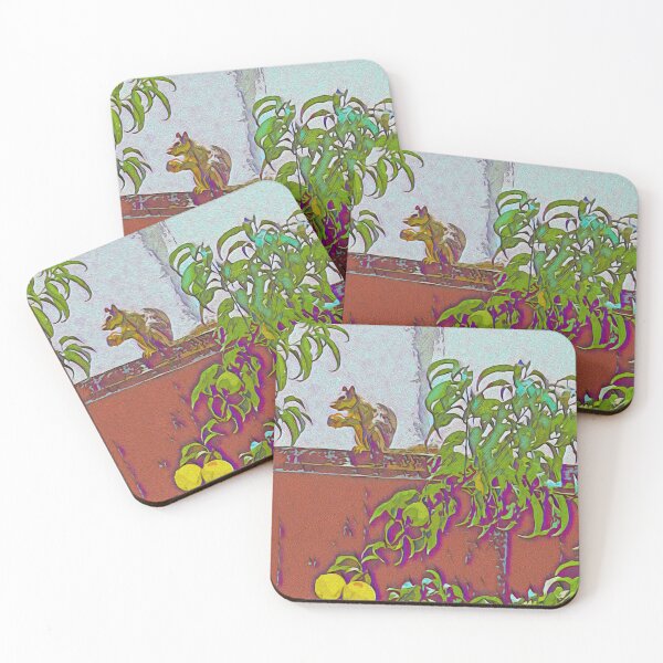Item preview, SQUIRREL ABOVE THE LEMON TREE designed and sold by ArtbyRolleen.