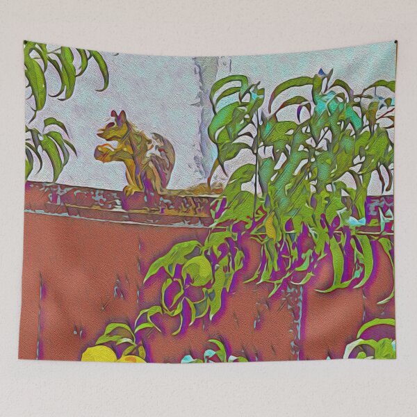 Item preview, SQUIRREL ABOVE THE LEMON TREE designed and sold by ArtbyRolleen.