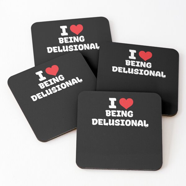 Item preview, I Love Being Delusional Funny Retro I Heart  designed and sold by Adam and Marky.
