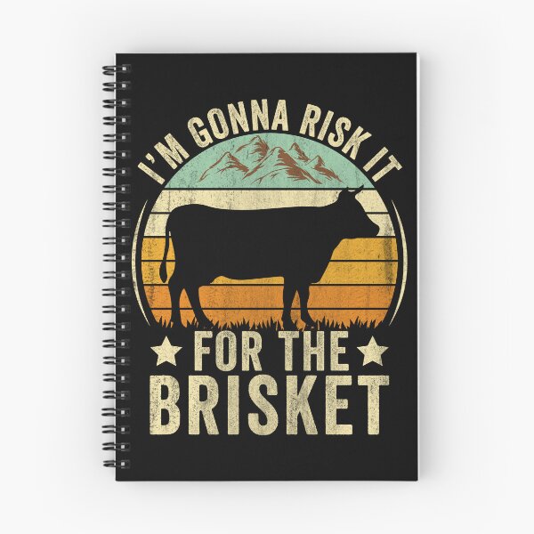 Item preview, RISK IT FOR THE BRISKET Funny Meat Smoker BBQ Chef Retro T-Shirt designed and sold by KGN  CREATIVITY.