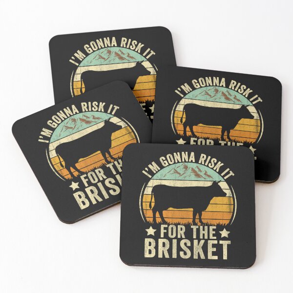 Item preview, RISK IT FOR THE BRISKET Funny Meat Smoker BBQ Chef Retro T-Shirt designed and sold by KGN  CREATIVITY.