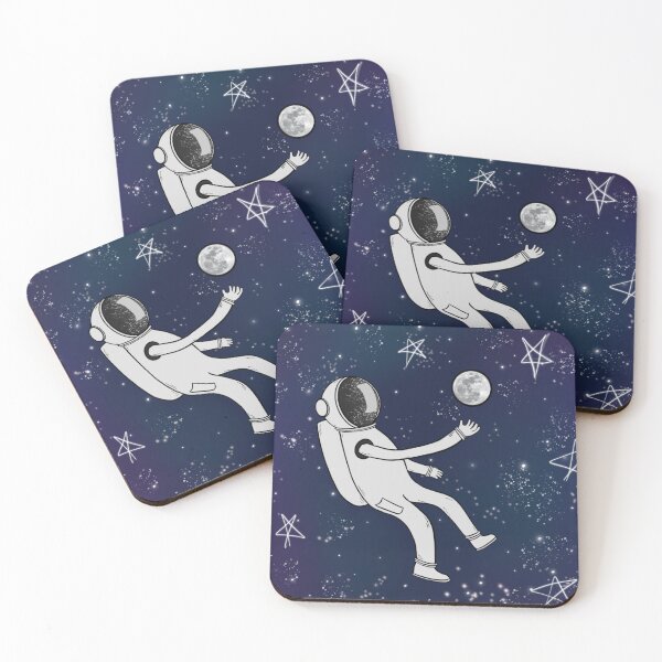 Item preview, Floating Cute Astronaut with the Moon designed and sold by Shyla Seepersad.