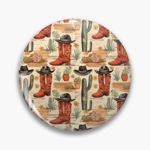 Item preview, Cowboy Boot and Hat Pattern designed and sold by ArtMeetsPizza.