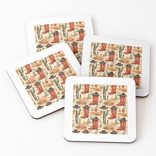 Item preview, Cowboy Boot and Hat Pattern designed and sold by ArtMeetsPizza.