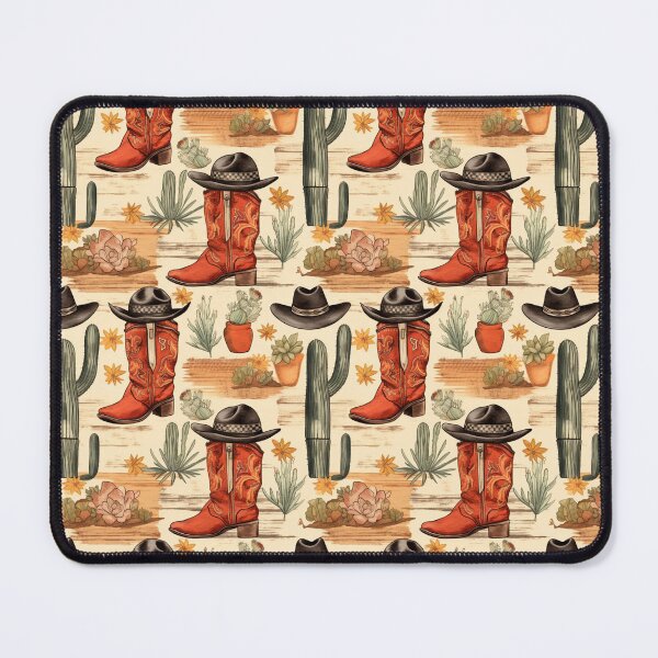 Item preview, Cowboy Boot and Hat Pattern designed and sold by ArtMeetsPizza.