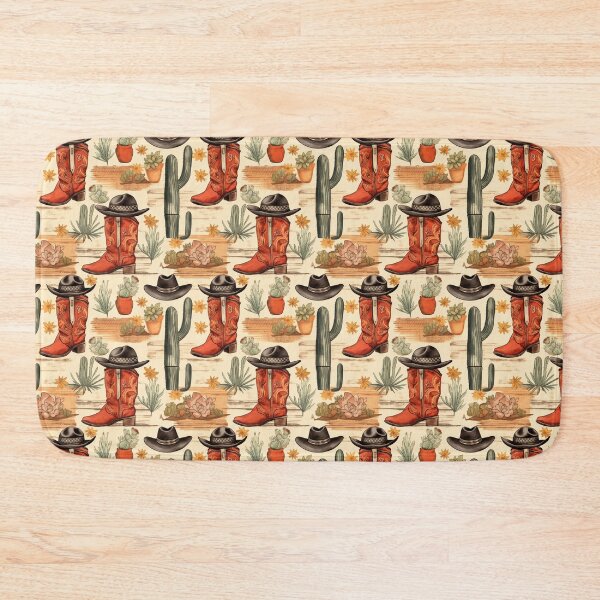 Item preview, Cowboy Boot and Hat Pattern designed and sold by ArtMeetsPizza.