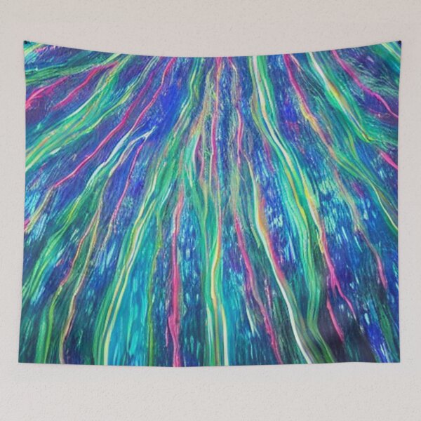 Item preview, Abstract Paint Splatter Blue and Green designed and sold by calibrit.