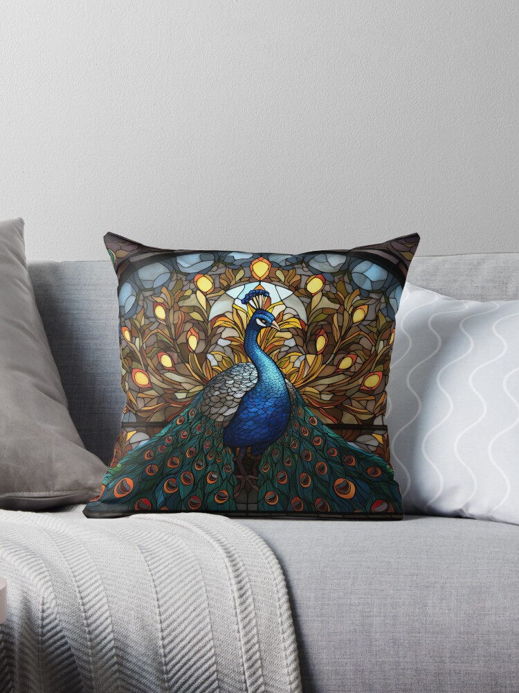 Peacock outdoor hot sale pillow