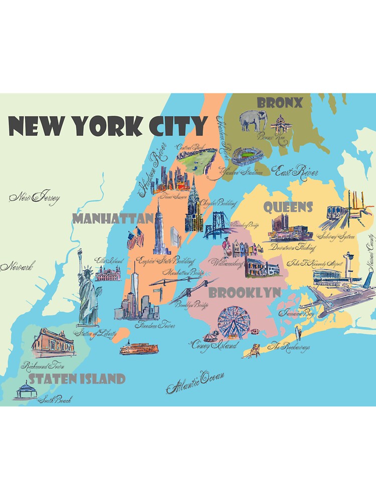 Mapa Imprimible Para Caminar Por Nueva York