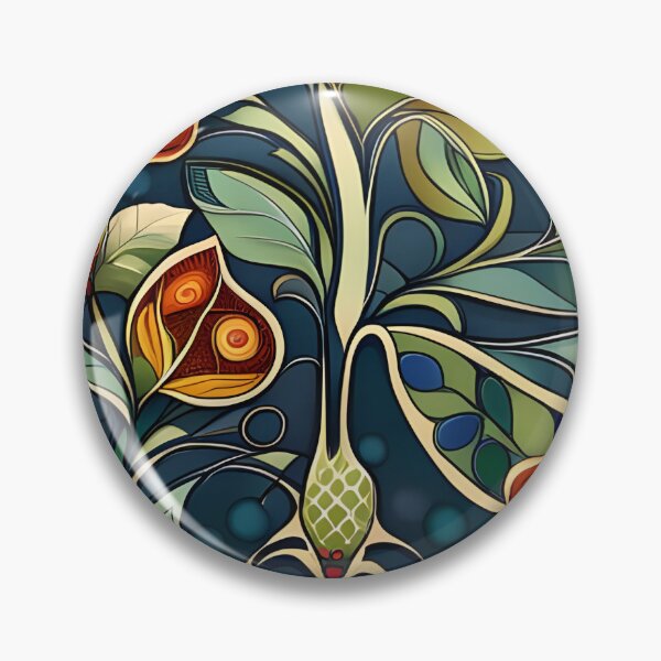 Item preview, Art Nouveau Pattern Snails on Leaves designed and sold by druidwolfart.